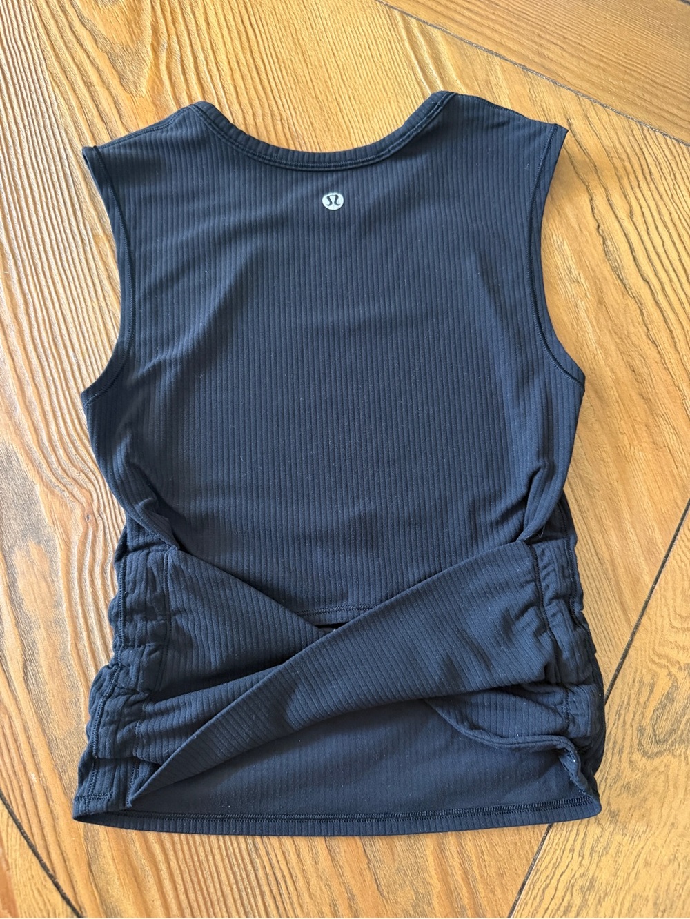 Lululemon All It Takes Back-Twist Tank Ribbed Black Size 2